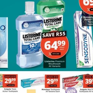 Mouthwash listerine  at Checkers