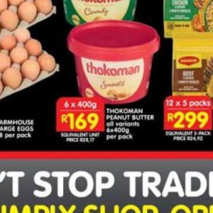 Peanut butter at Shoprite