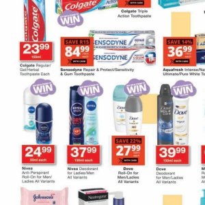 Toothpaste at Checkers