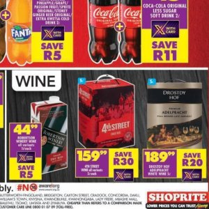 Wine at Shoprite