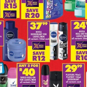 Deodorant nivea  at Shoprite