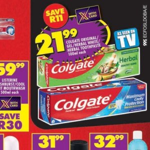 Toothpaste colgate  at Shoprite