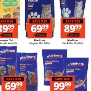 Cat litter at Checkers
