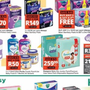 Sanitary pads libresse  at Checkers