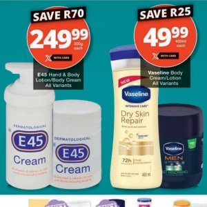 Body lotion at Checkers