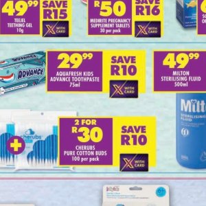 Toothpaste aquafresh  at Shoprite