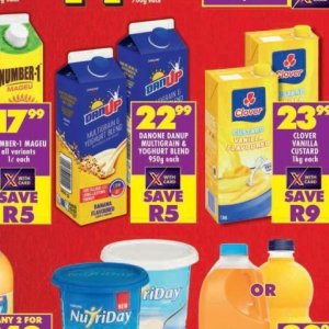 Yoghurt danone  at Shoprite