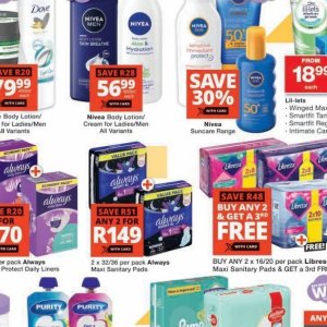 Body lotion nivea  at Checkers
