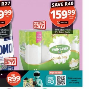 Toilet rolls at Checkers