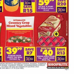 Bread at Shoprite