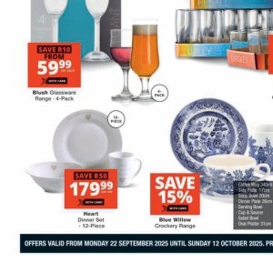 Dinner set at Checkers