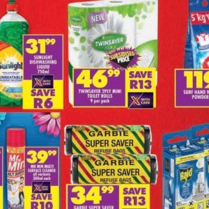 Toilet rolls at Shoprite