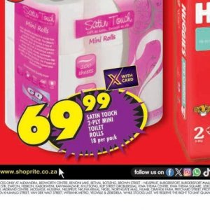 Toilet rolls at Shoprite