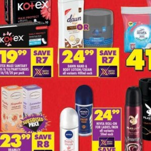 Body lotion nivea  at Shoprite