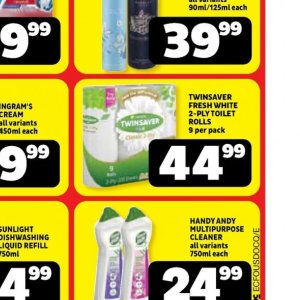 Toilet rolls at Usave