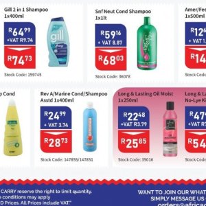 Shampoo at Africa Cash and Carry