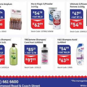 Shampoo at Africa Cash and Carry