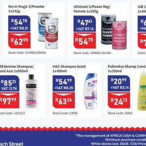 Shampoo at Africa Cash and Carry