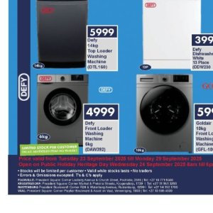 Washing machine at President Hyper