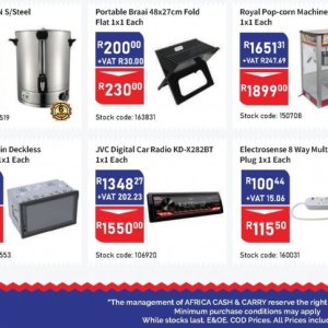 Car audio system at Africa Cash and Carry