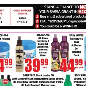 Hair spray at Boxer Superstores