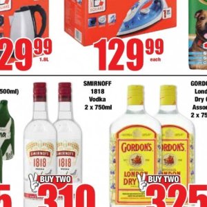 Vodka smirnoff  at Boxer Superstores