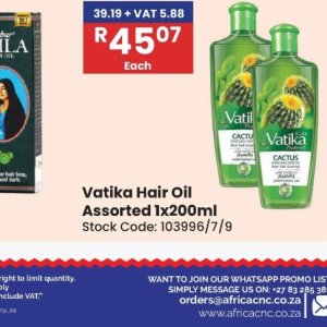 Hair oil at Africa Cash and Carry