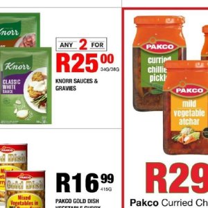 Sauces at Take n Pay