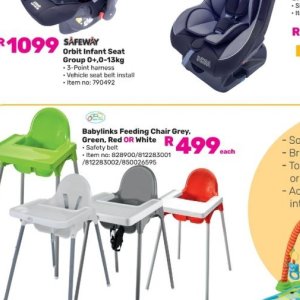 Baby chairs at Game