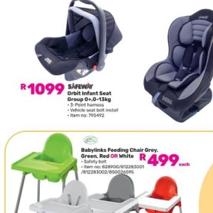 Infant seat at Game
