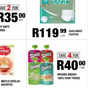 Diapers at Take n Pay