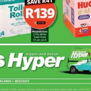 Toilet rolls at Checkers Hyper