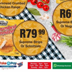 Schnitzel at Take n Pay