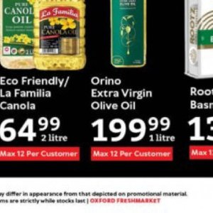 Olive oil at Oxford freshmarket