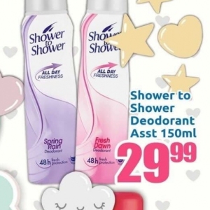 Shower at Three Star Cash and Carry
