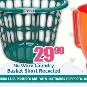 Laundry basket at Three Star Cash and Carry
