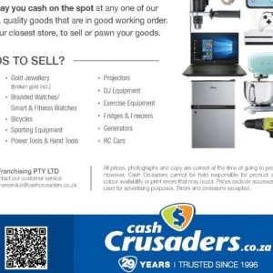 Refrigerator at Cash Crusaders