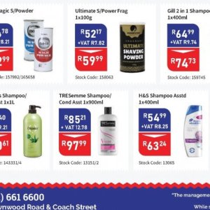 Shampoo at Africa Cash and Carry