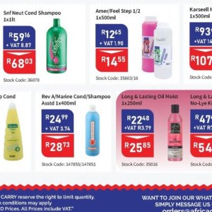 Shampoo at Africa Cash and Carry