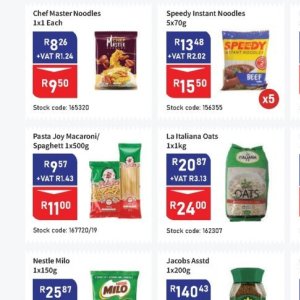 Pasta at Africa Cash and Carry