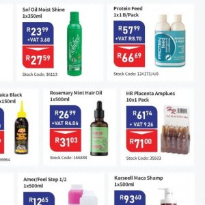 Hair oil at Africa Cash and Carry
