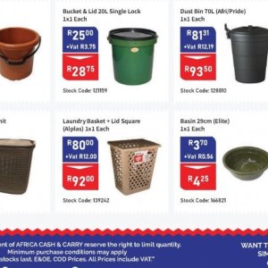 Lid at Africa Cash and Carry