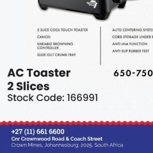 Toaster at Africa Cash and Carry
