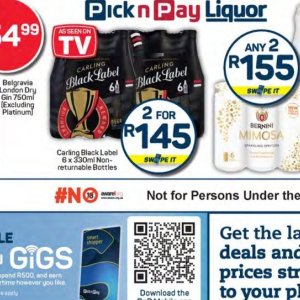Beer at Pick n Pay Hyper