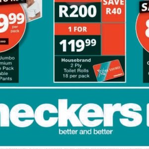 Toilet rolls at Checkers