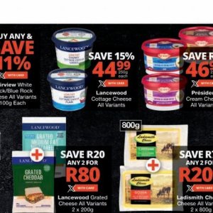 Cottage cheese at Checkers