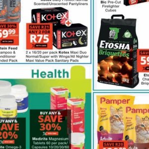 Sanitary pads at Checkers