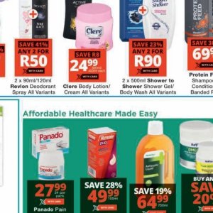 Body lotion at Checkers