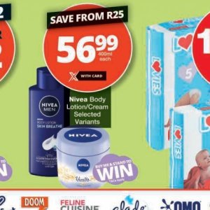Body lotion nivea  at Checkers