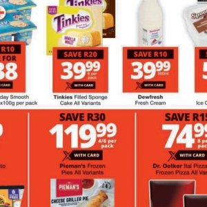 Sponge cake at Checkers